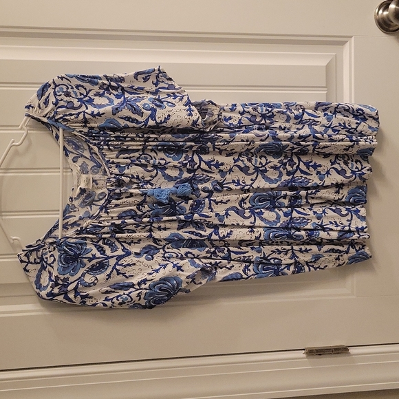 Blue and White Blouse - Picture 1 of 4